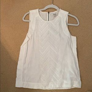 Madewell White linen top